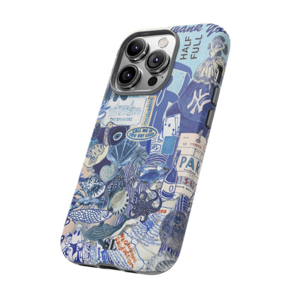 Blue Collage iPhone Case