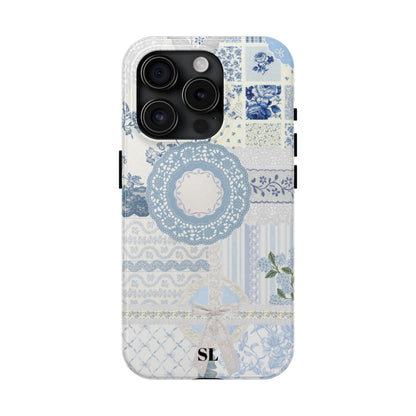 Blue Meadow Patchwork iPhone Case