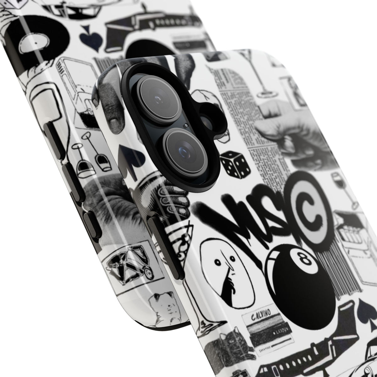 Black and White iPhone Case