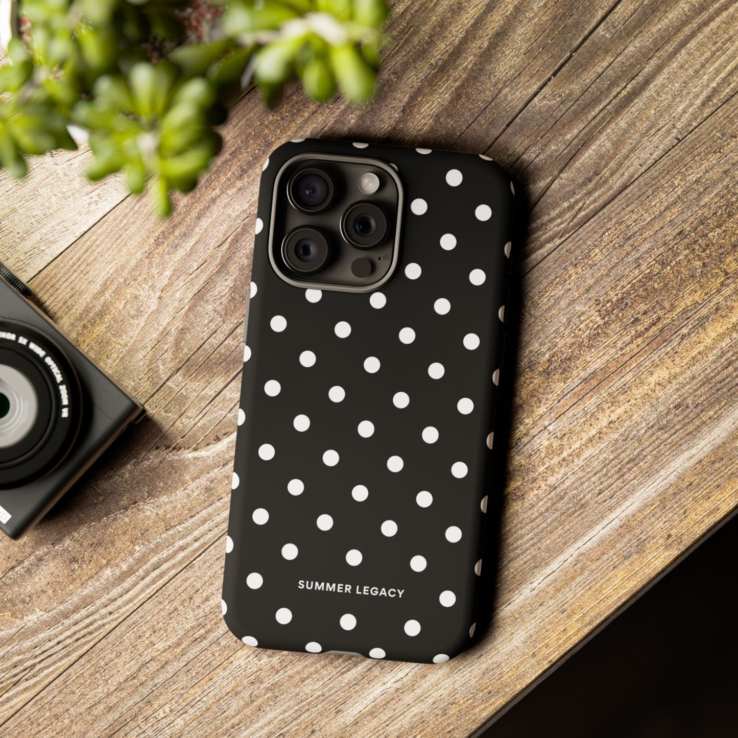 Ebony Polka Dot iPhone Case