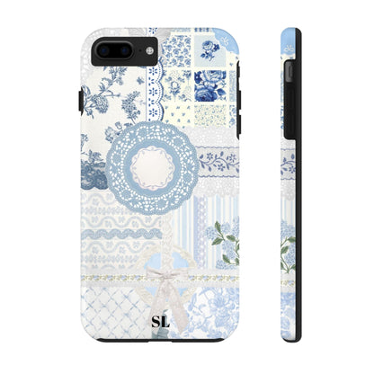 Blue Meadow Patchwork iPhone Case