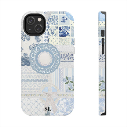 Blue Meadow Patchwork iPhone Case