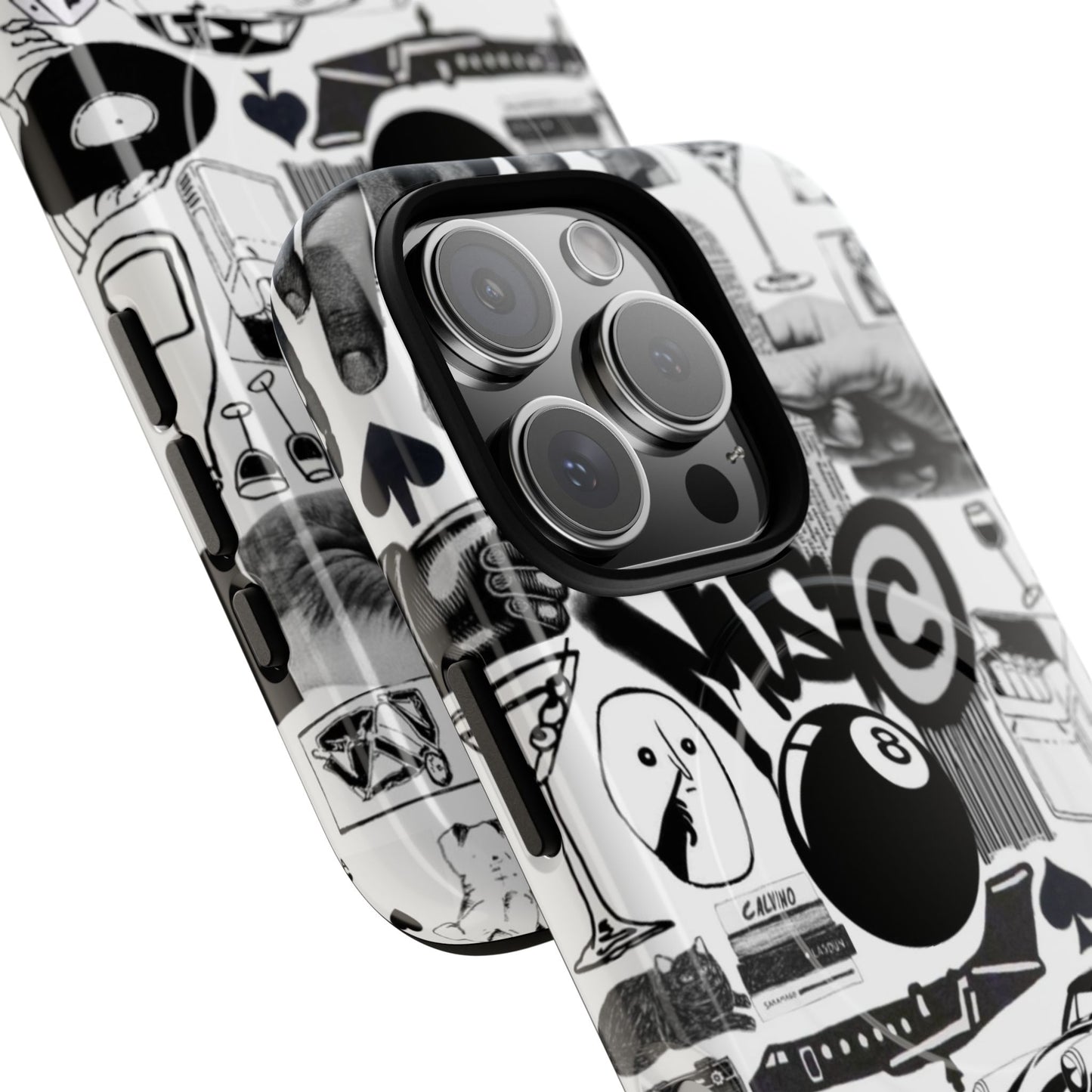 Black and White MagSafe Case