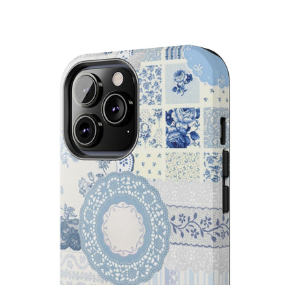 Blue Meadow Patchwork iPhone Case