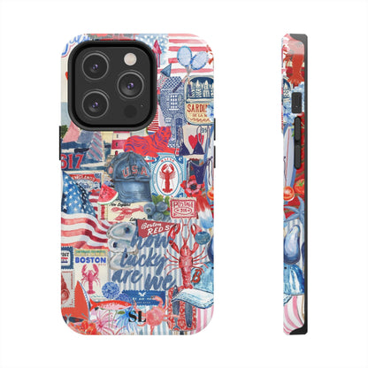 Red, White & Blue iPhone Case