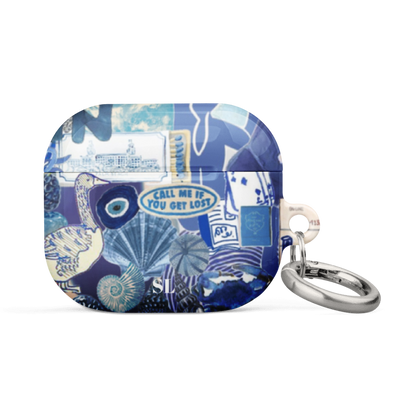 Blue Collage AirPod Case