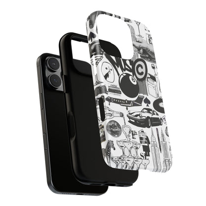 Black and White iPhone Case