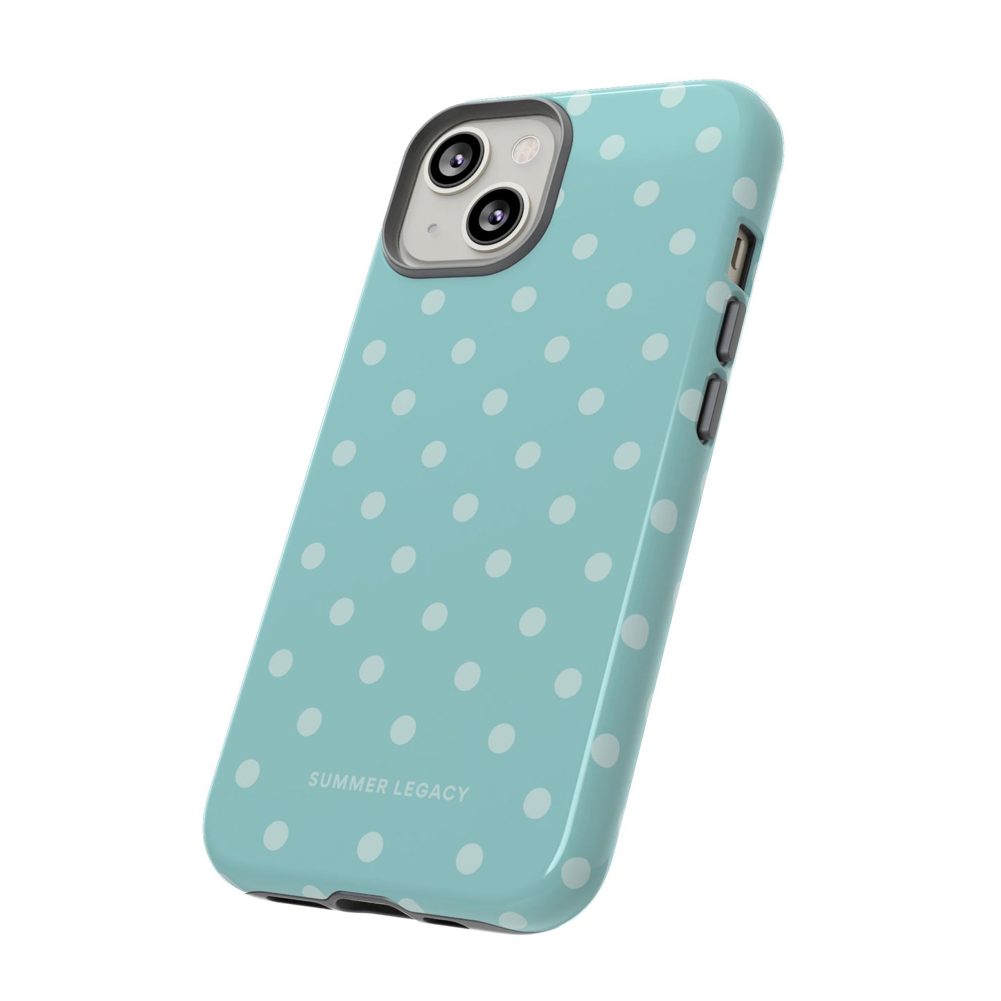 Teal Polka Dot iPhone Case