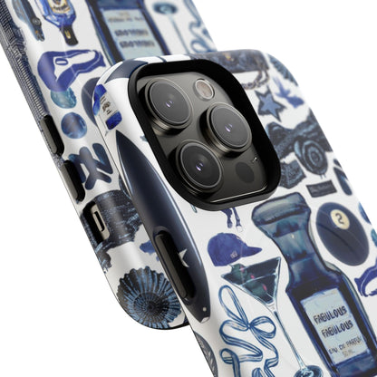 Navy Blue Collage MagSafe Case