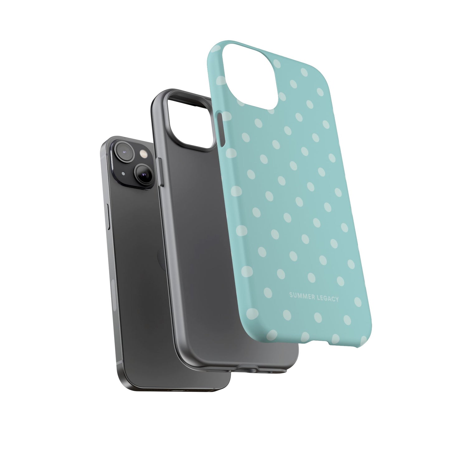 Teal Polka Dot iPhone Case