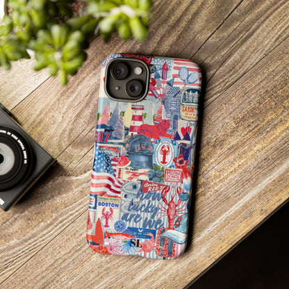 Red, White & Blue iPhone Case