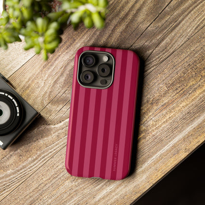 Berry Stripe iPhone Case