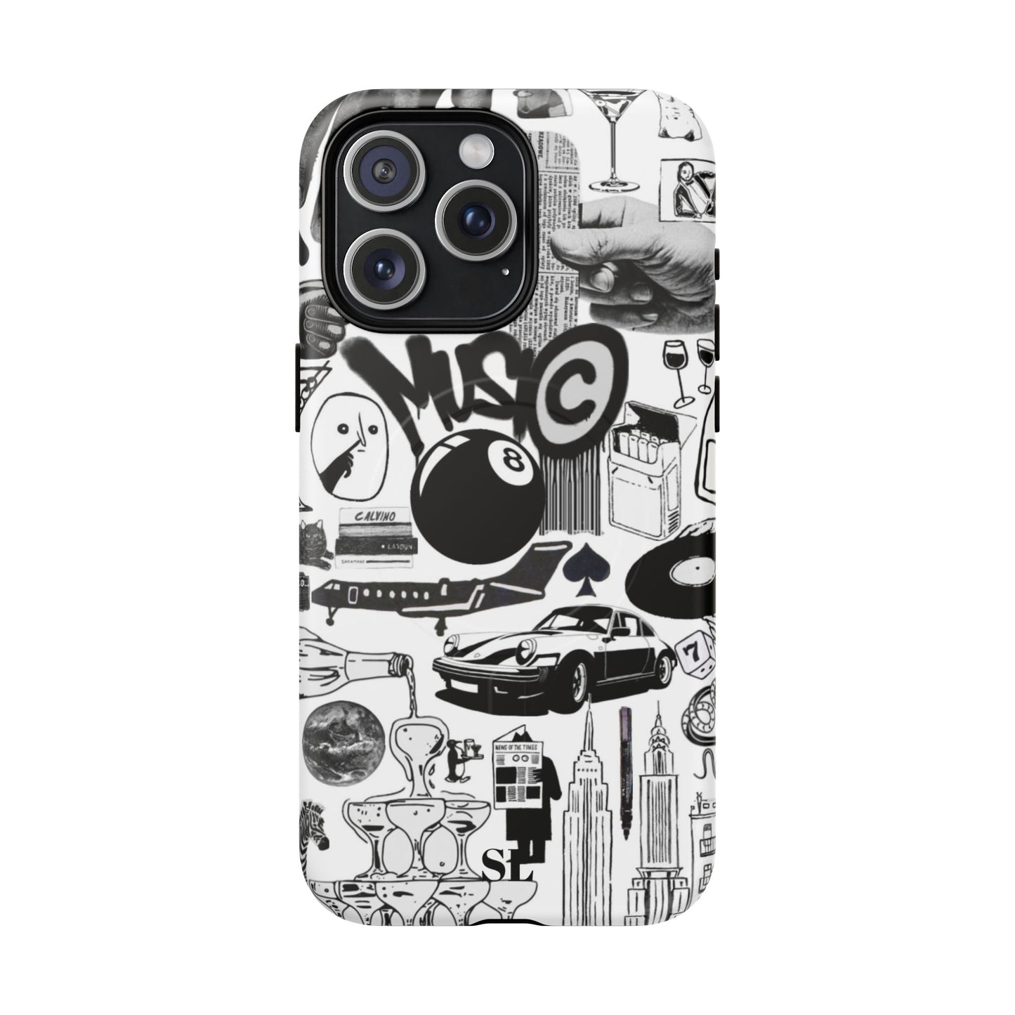 Black and White MagSafe Case