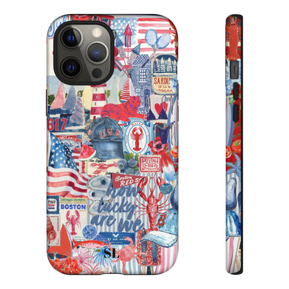 Red, White & Blue iPhone Case
