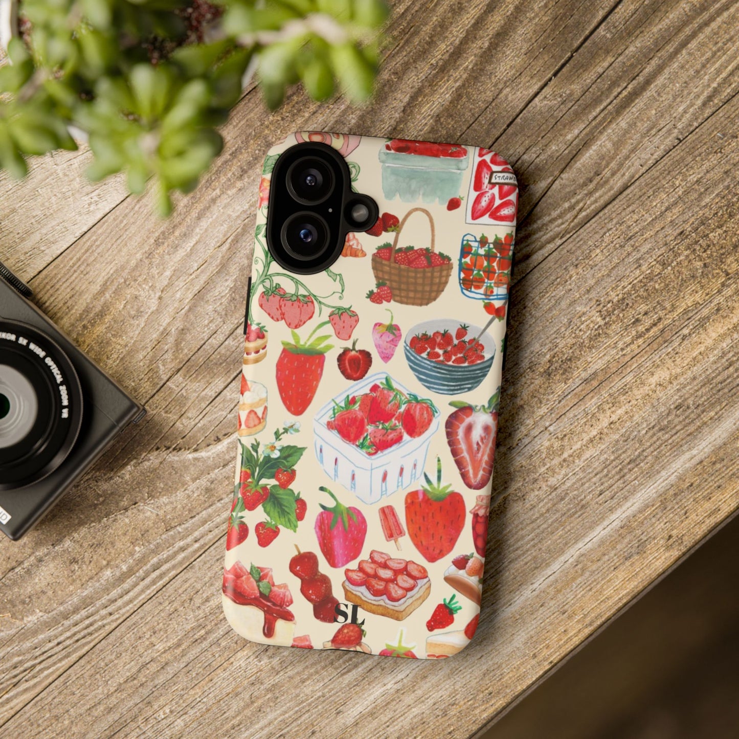 Strawberry Collage iPhone Case