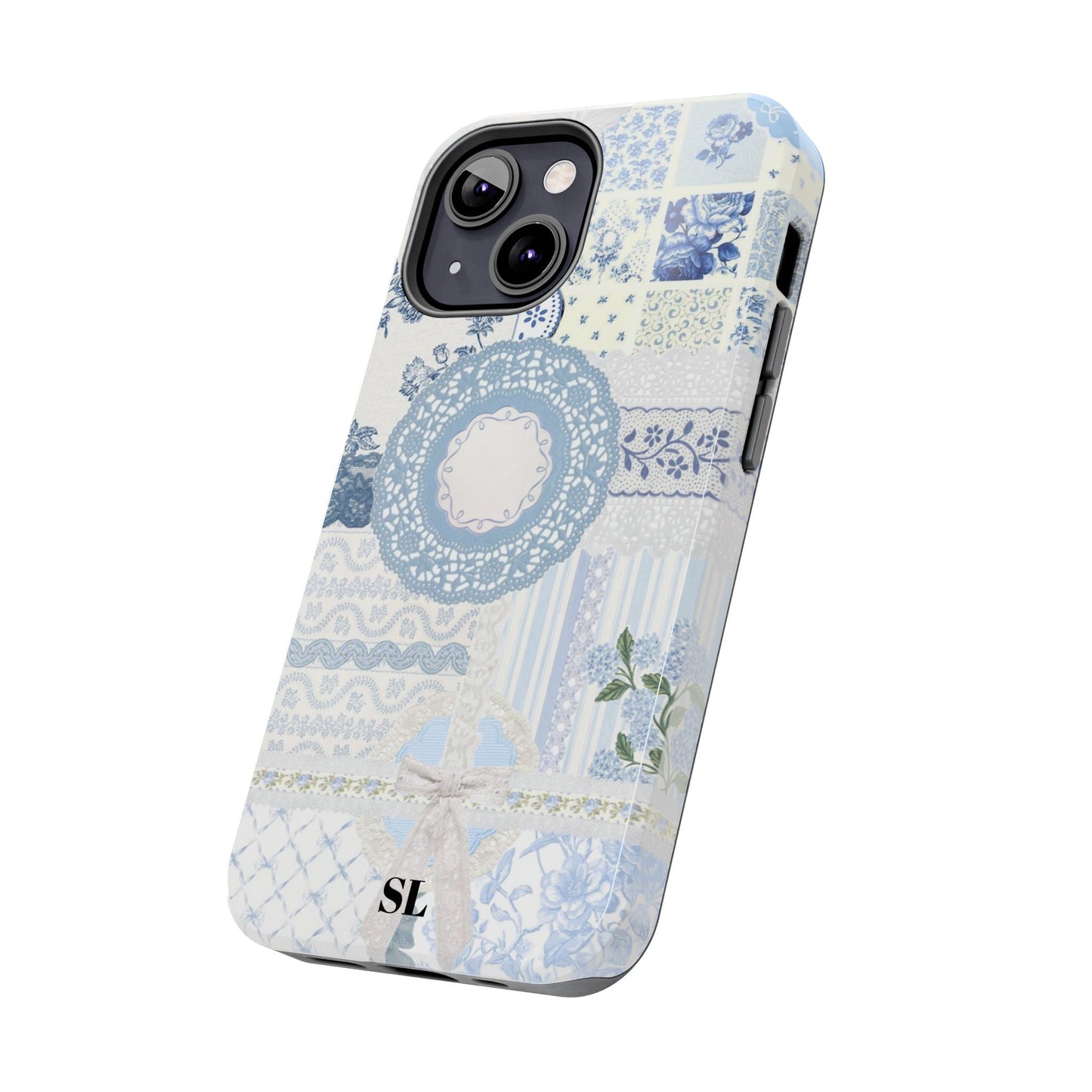 Blue Meadow Patchwork iPhone Case