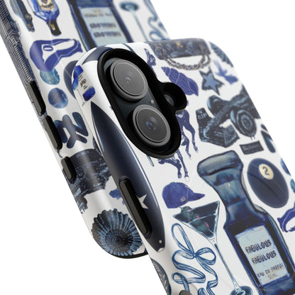 Navy Blue Collage MagSafe Case