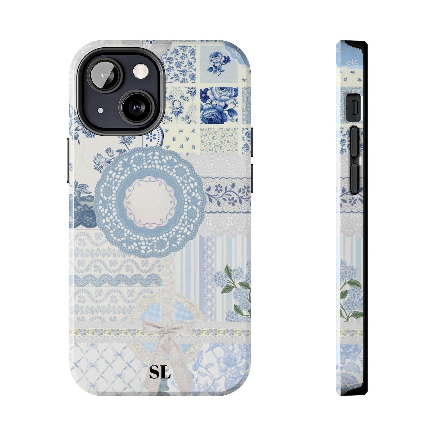 Blue Meadow Patchwork iPhone Case