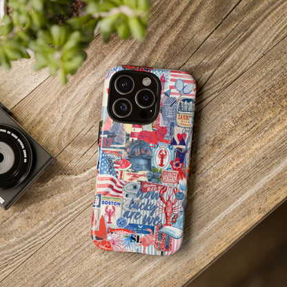 Red, White & Blue iPhone Case