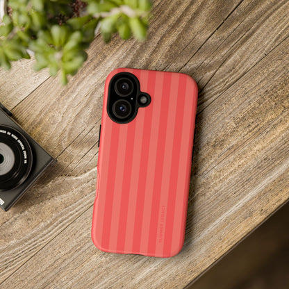 Coral Stripe iPhone Case