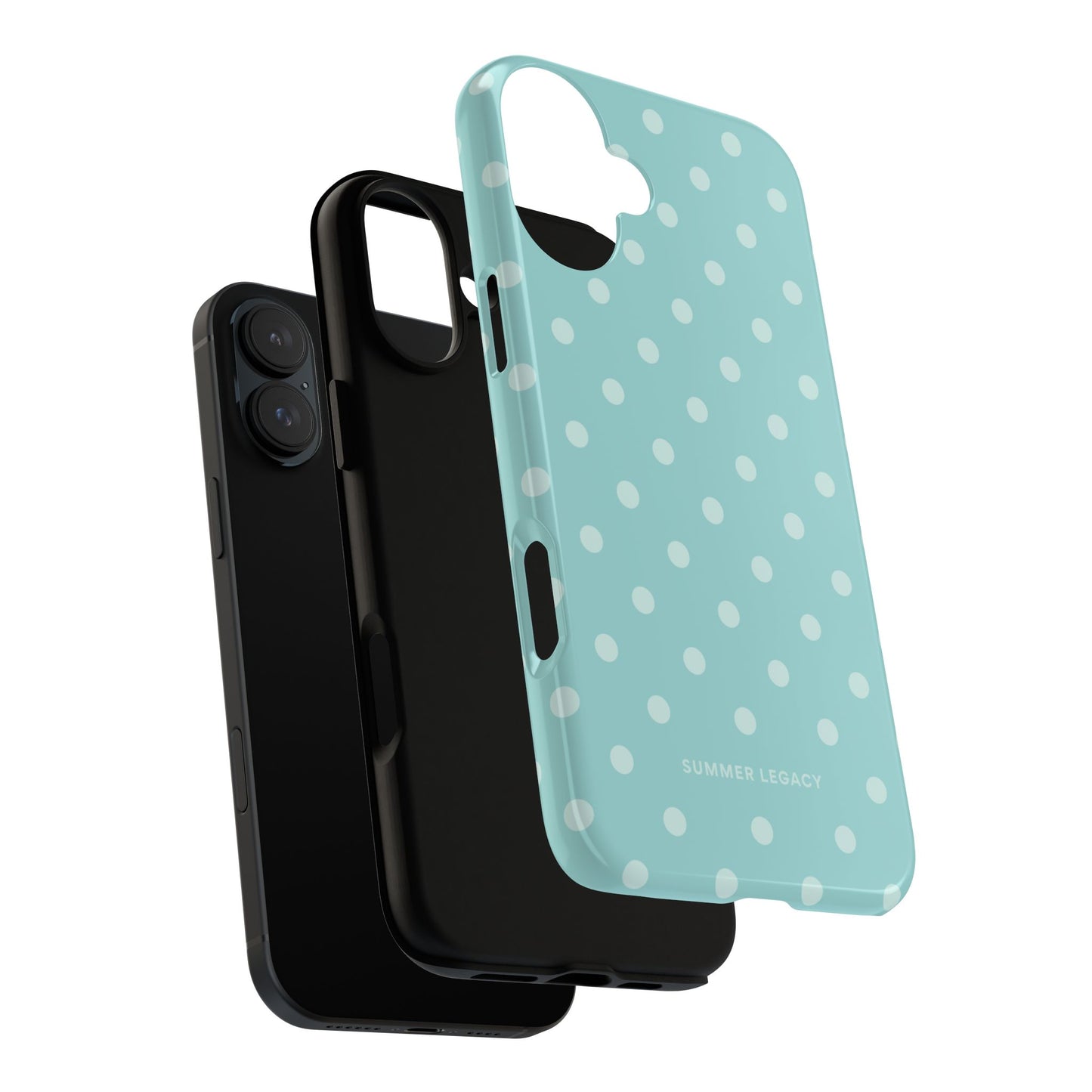 Teal Polka Dot iPhone Case