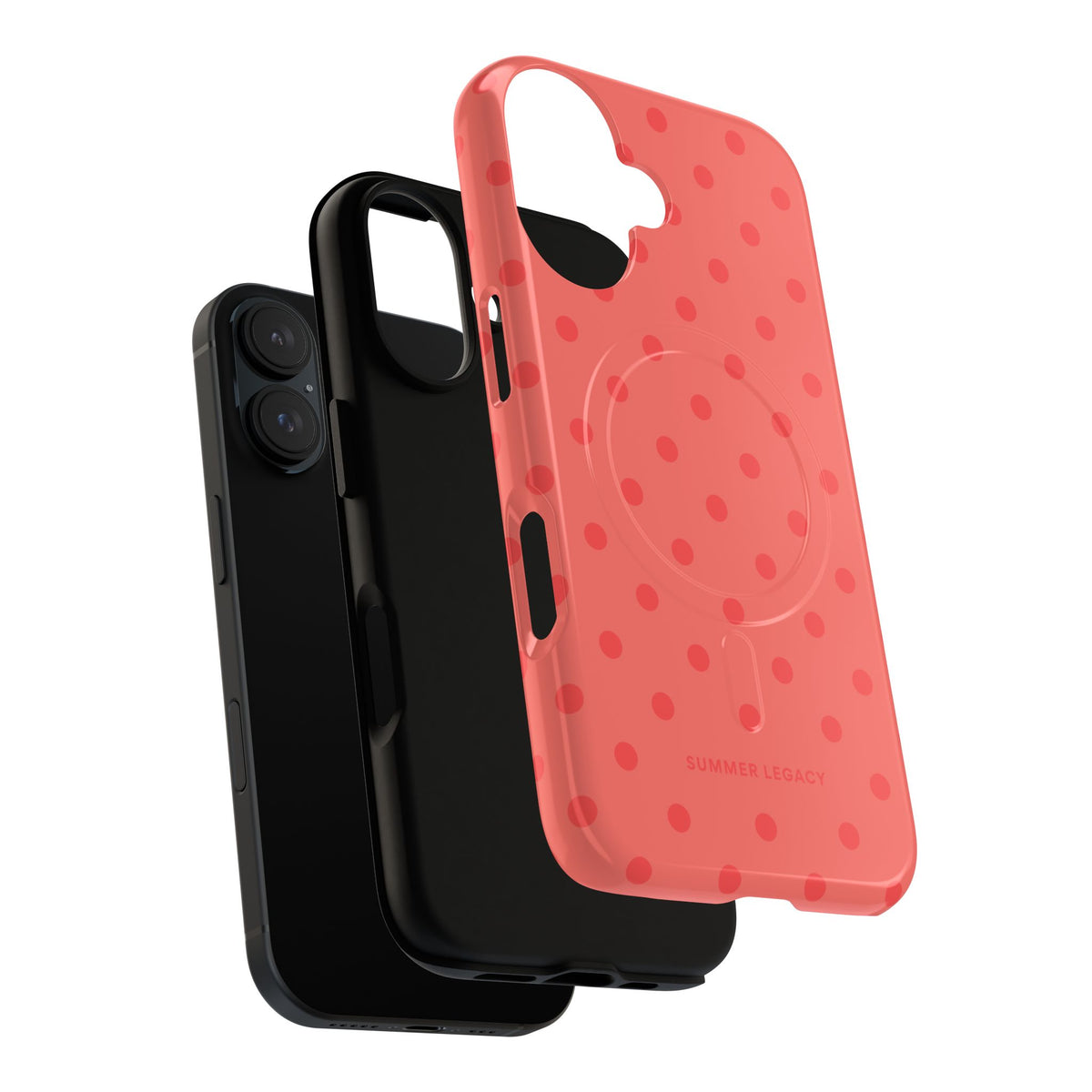 Coral Polka Dot MagSafe Case