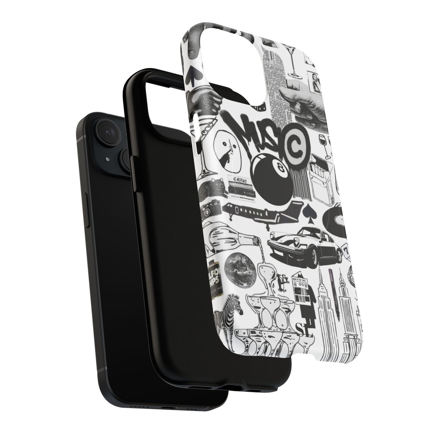 Black and White MagSafe Case
