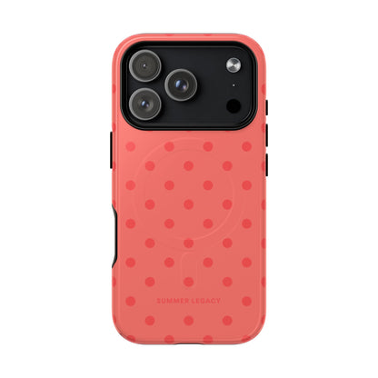 Coral Polka Dot MagSafe Case