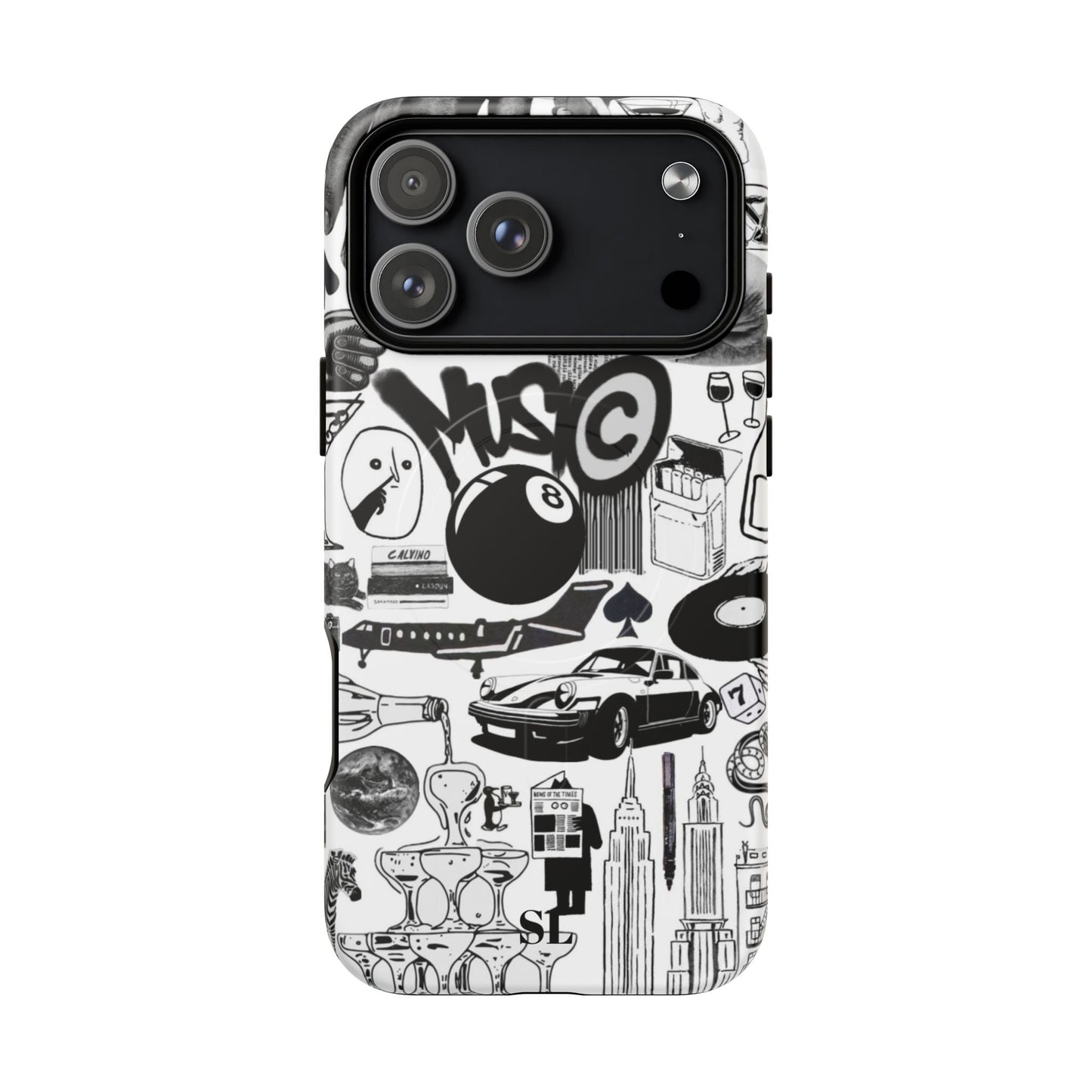 Black and White MagSafe Case