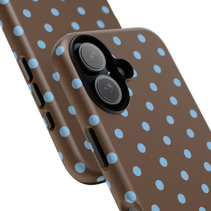 Mocha Polka Dot iPhone Case