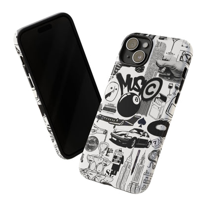 Black and White iPhone Case