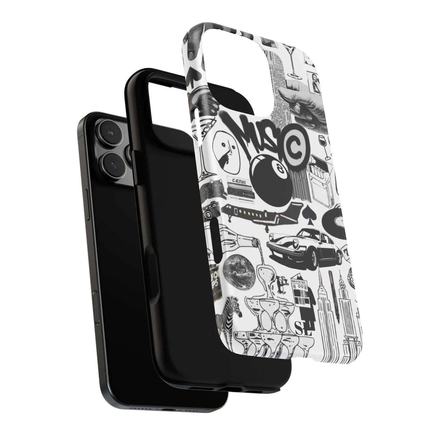 Black and White iPhone Case