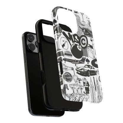 Black and White iPhone Case