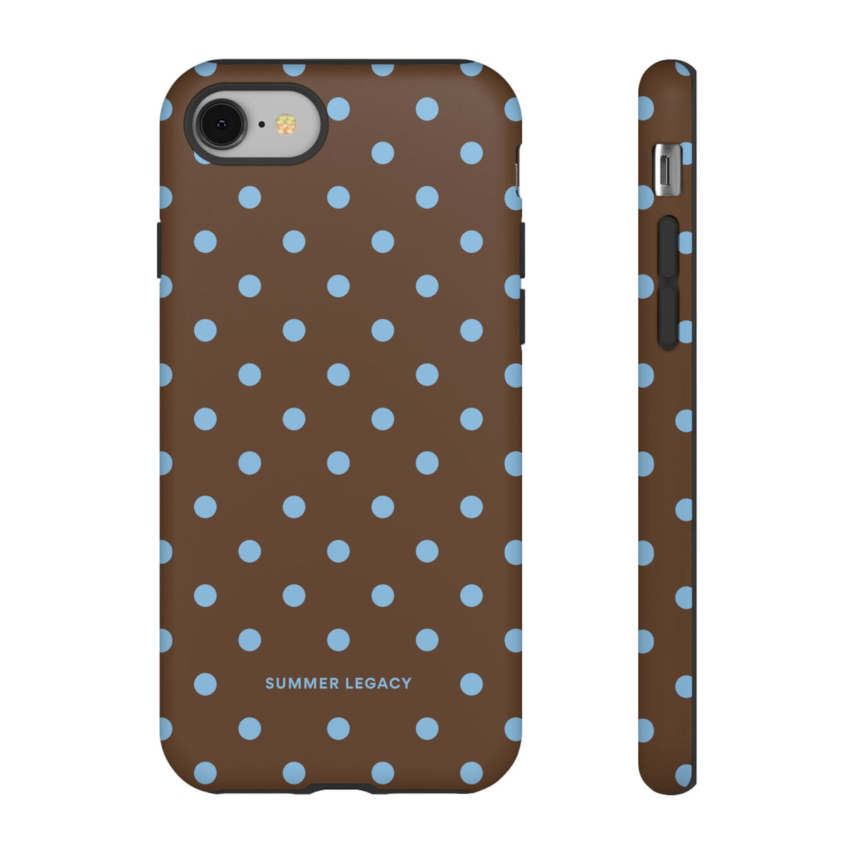 Mocha Polka Dot iPhone Case