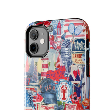 Red, White & Blue iPhone Case