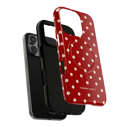 Crimson Polka Dot MagSafe Case