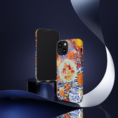 Navy Goldfish Bowl iPhone Case