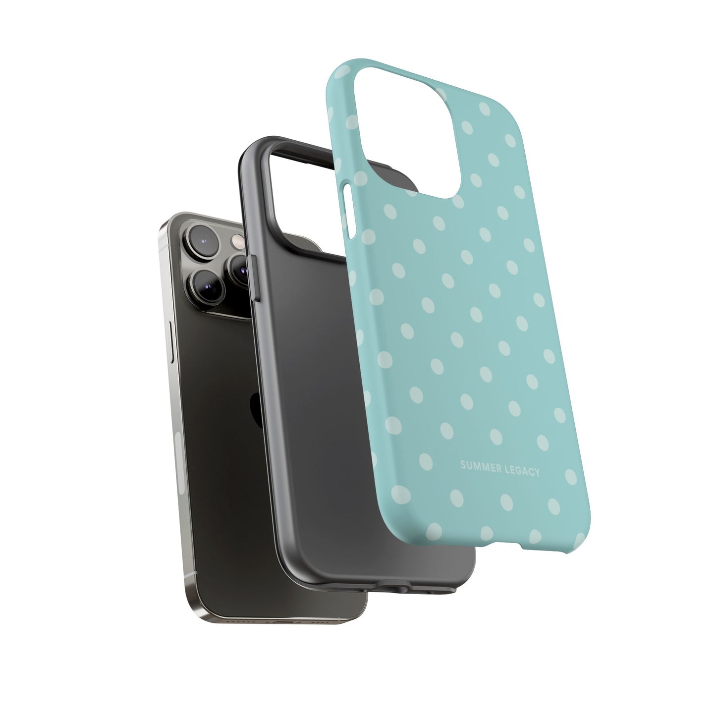 Teal Polka Dot iPhone Case