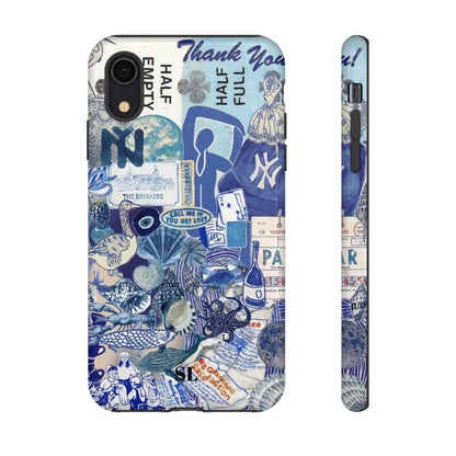 Blue Collage iPhone Case