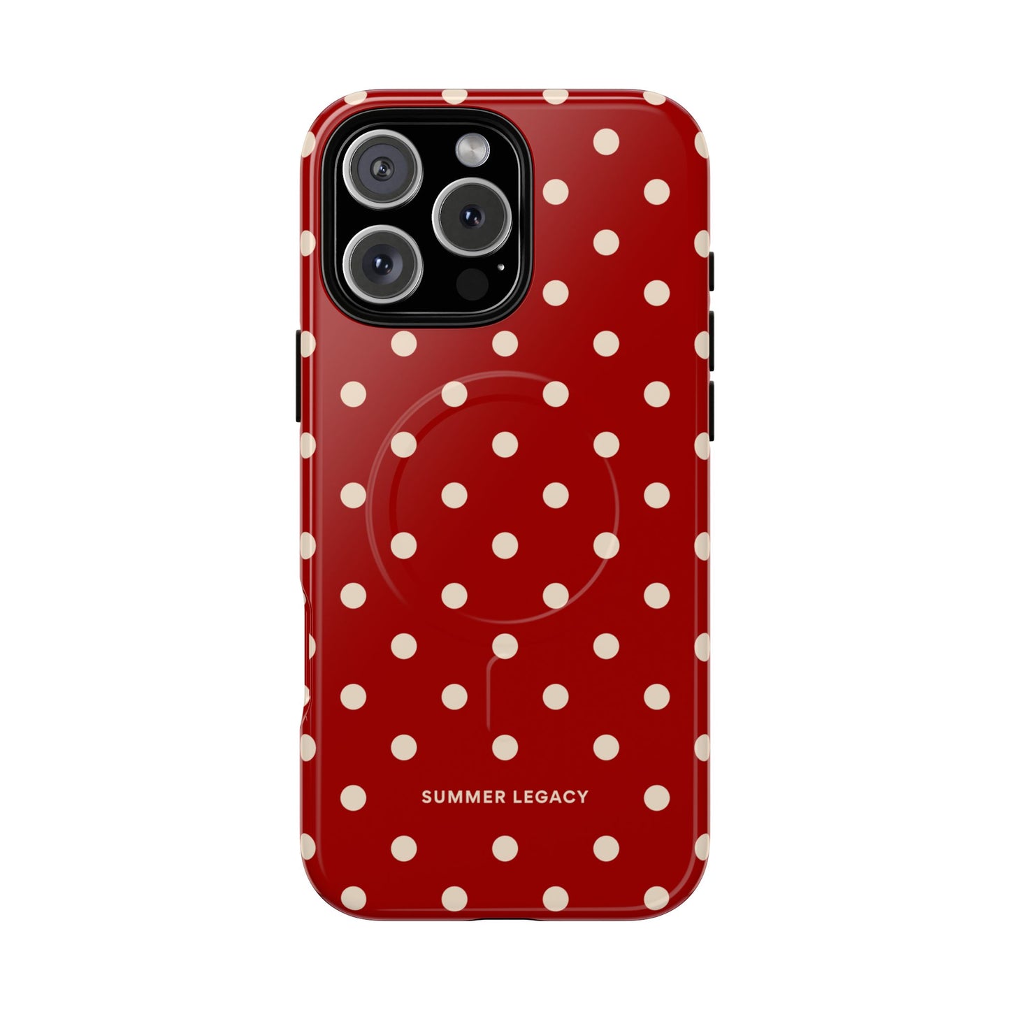 Crimson Polka Dot MagSafe Case