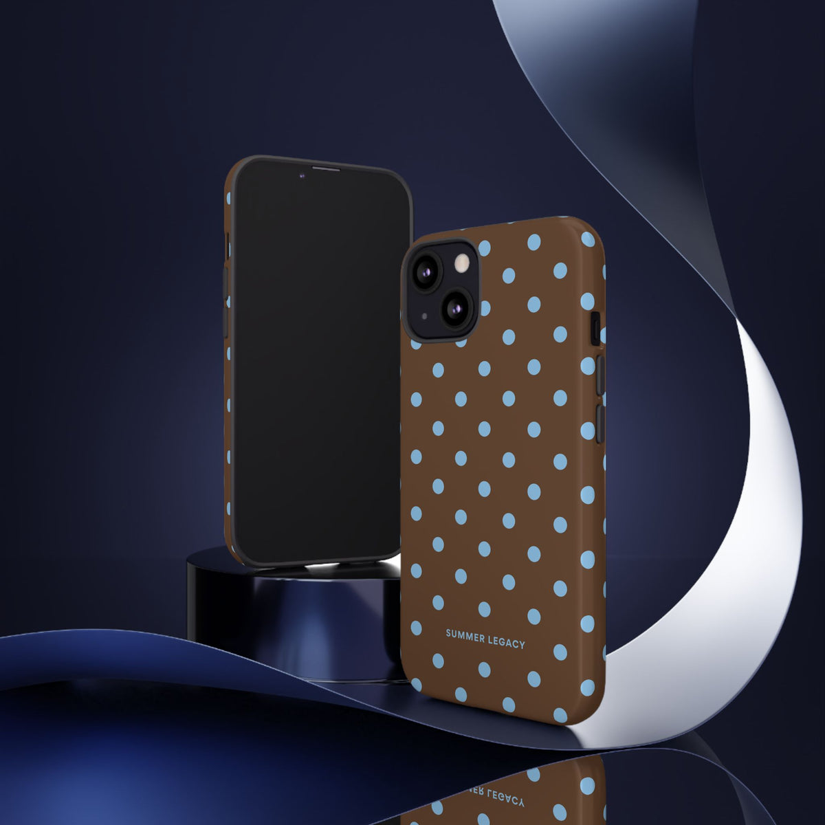 Mocha Polka Dot iPhone Case