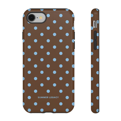 Mocha Polka Dot iPhone Case