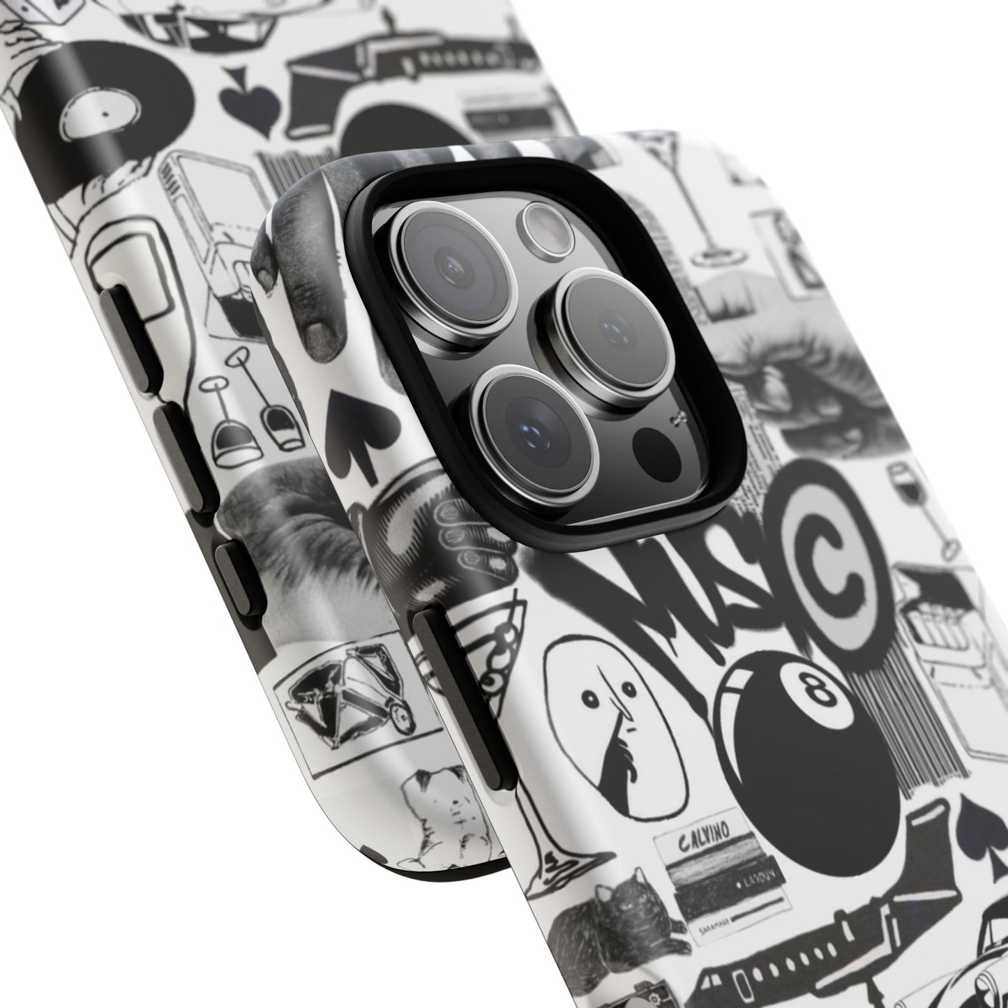 Black and White iPhone Case