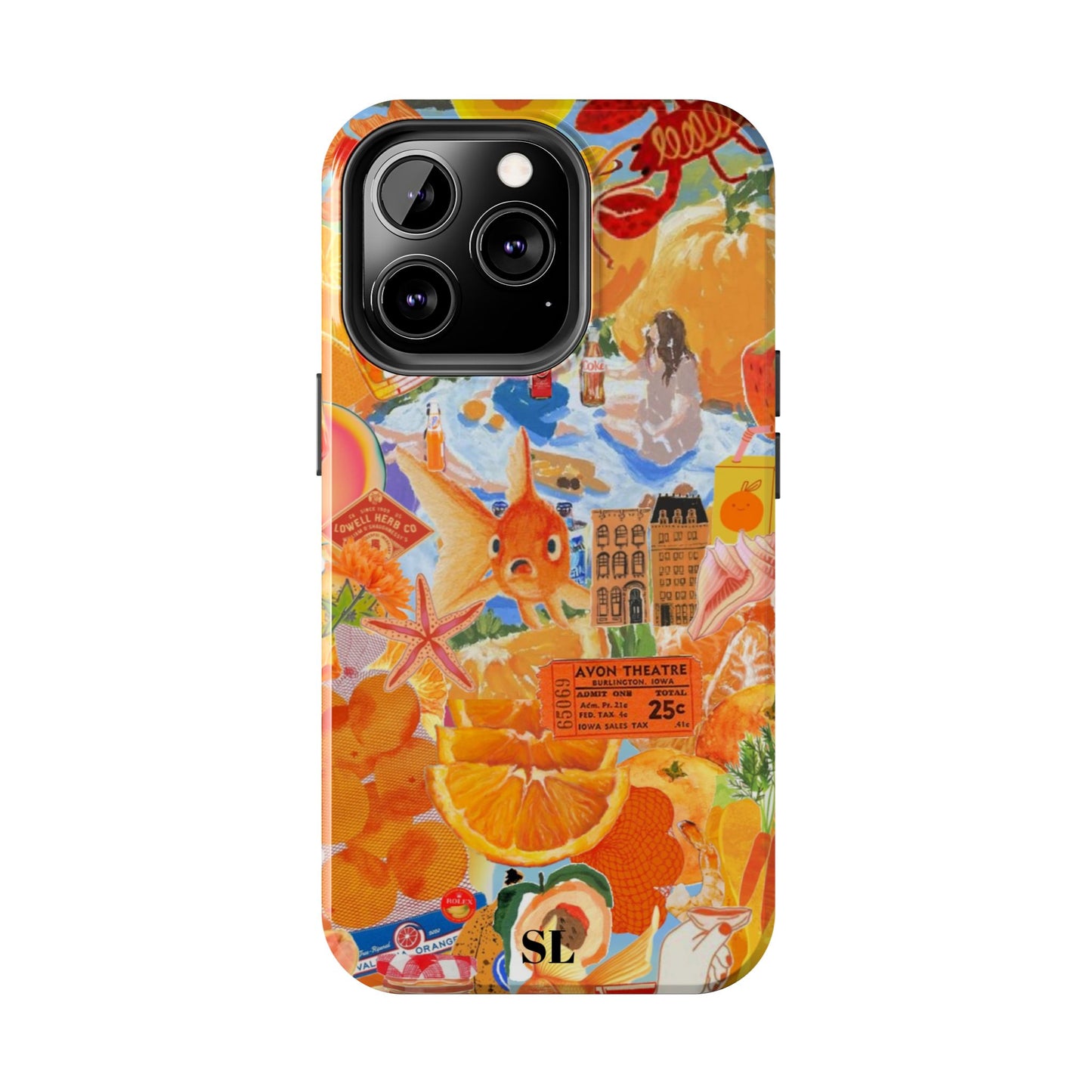 Orange Goldfish Collage iPhone Case