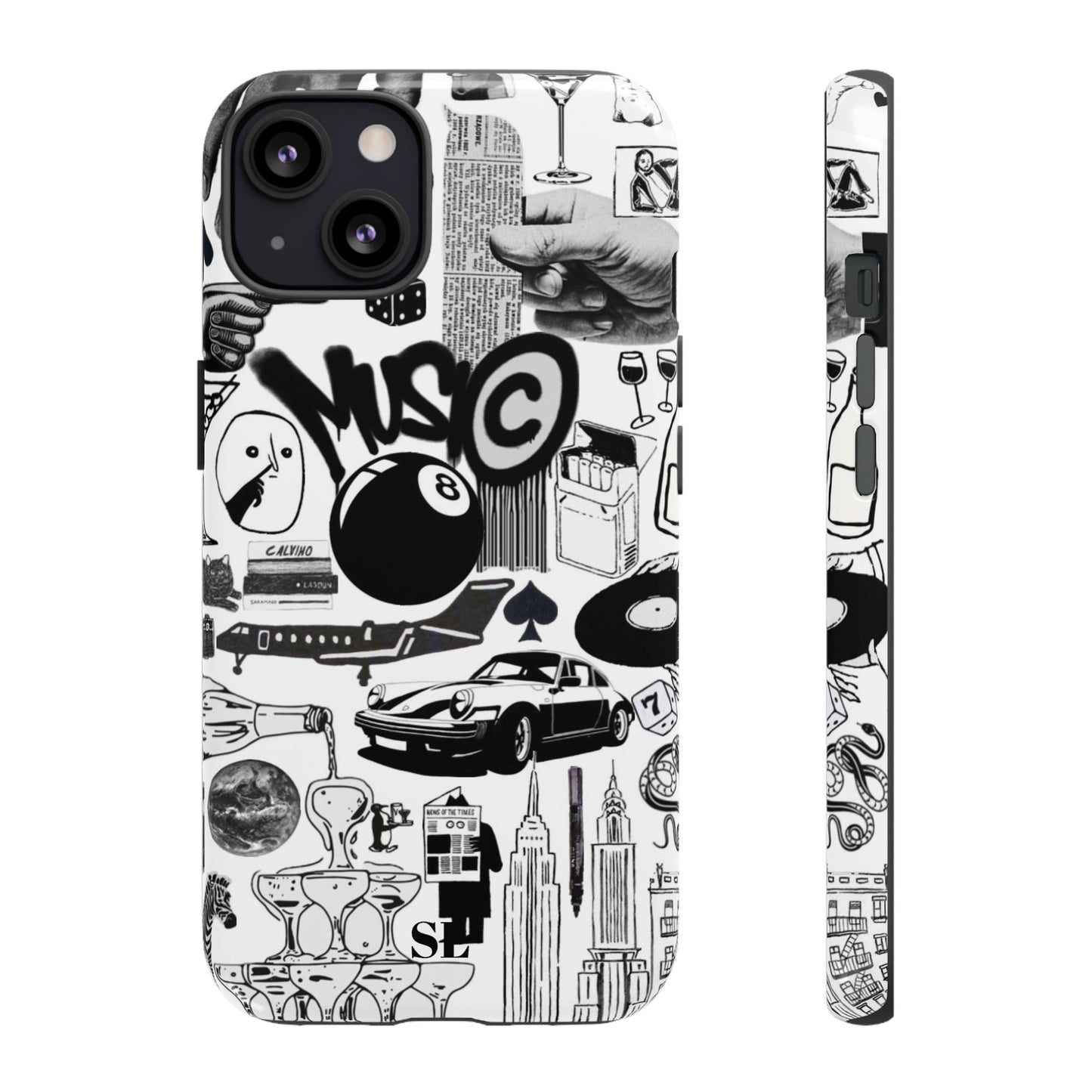 Black and White iPhone Case