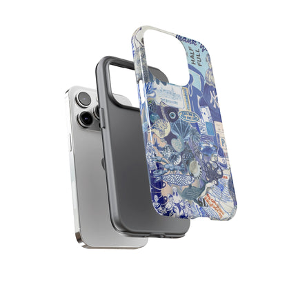 Blue Collage iPhone Case