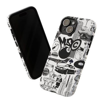 Black and White iPhone Case