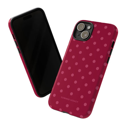 Berry Polka Dot iPhone Case