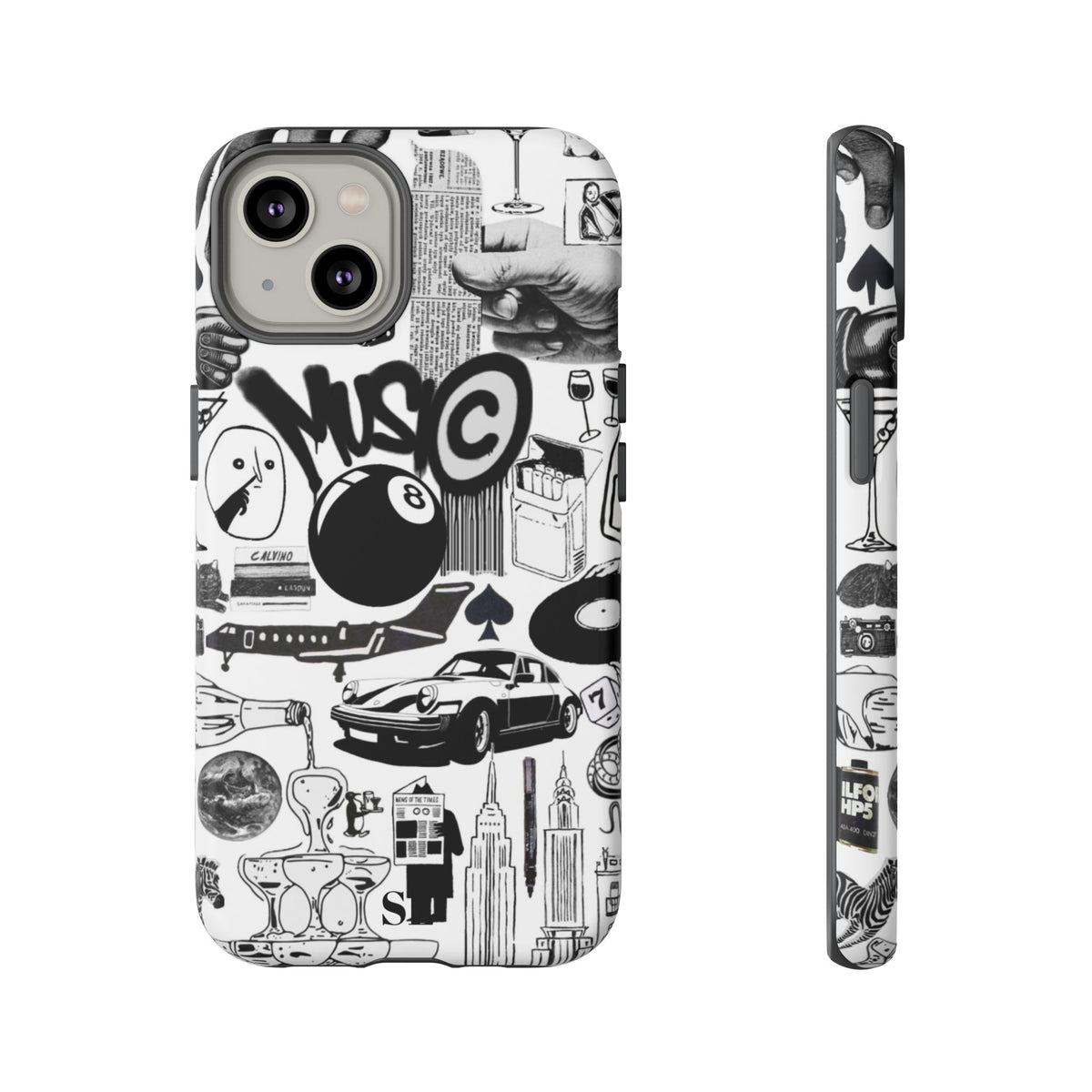 Black and White iPhone Case