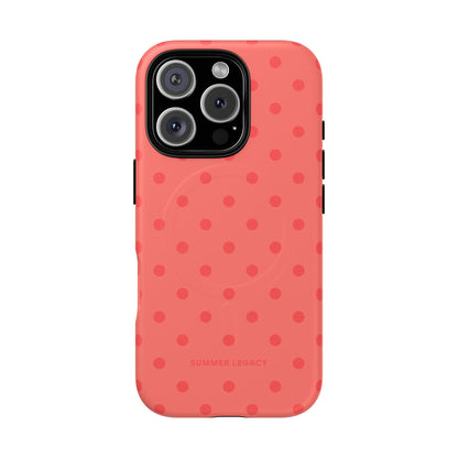 Coral Polka Dot MagSafe Case